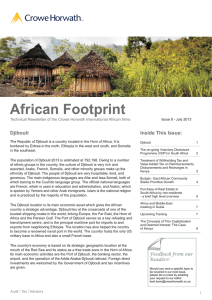 African Footprint Crowe Horwath Inside This Issue: Djibouti