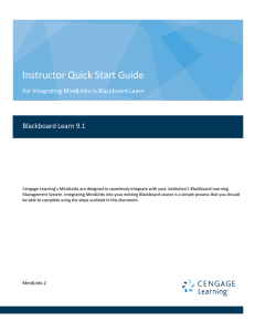 Instructor Quick Start Guide Blackboard Learn 9.1
