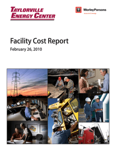 Facility Cost Report February 26, 2010