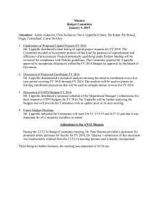 Minutes Budget Committee January 9, 2015
