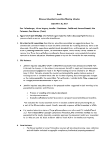 Draft Distance Education Committee Meeting Minutes September 26, 2014