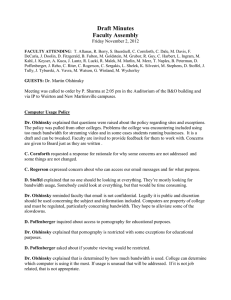 Draft Minutes Faculty Assembly Friday November 2, 2012
