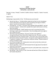 WVNCC Institutional Technologies Committee Meeting Notes – January 20, 2012