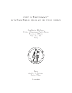 Search for Supersymmetry