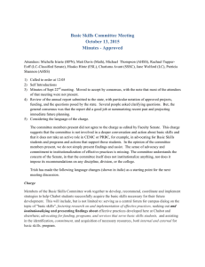 Basic Skills Committee Meeting October 13, 2015 Minutes - Approved