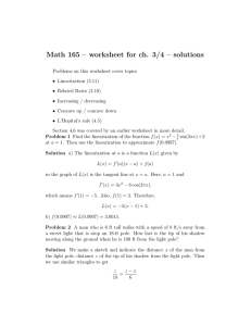 Math 165 – worksheet for ch. 3/4 – solutions