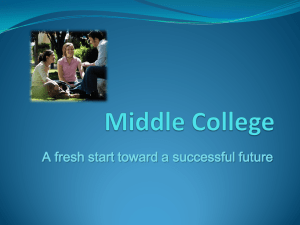 2.a.7 Progress Report on Middle College