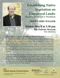 Establishing Native Vegetation on Conserved Lands: Friday, May 8 at 5:30 pm