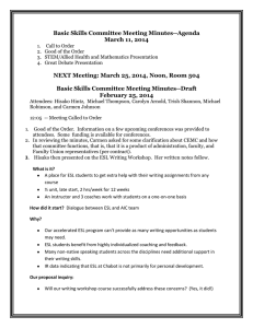 Basic Skills Committee Meeting Minutes--Agenda March 11, 2014
