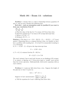 Math 181 - Exam 1A - solutions