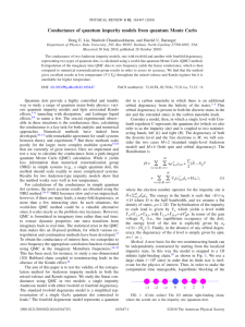 Conductance of quantum impurity models from quantum Monte Carlo 兲