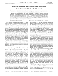Fermi-Edge Singularities in the Mesoscopic X-Ray Edge Problem Martina Hentschel, Denis Ullmo,