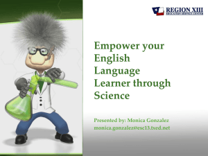 Empower your English Language Learner through