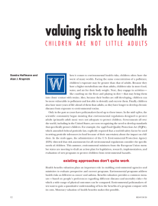 W valuing riskto health
