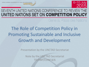 The Role of Competition Policy in Promoting Sustainable and Inclusive