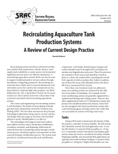 Recirculating Aquaculture Tank Production Systems  A Review of Current Design Practice