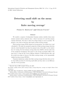 Detecting small shift on the mean by finite moving average ∗