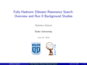Fully Hadronic Diboson Resonance Search: Overview and Run II Background Studies