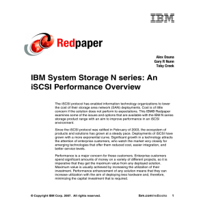 Red paper IBM System Storage N series: An iSCSI Performance Overview