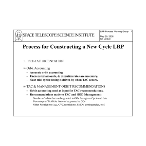 Process for Constructing a New Cycle LRP SPACE TELESCOPE SCIENCE INSTITUTE