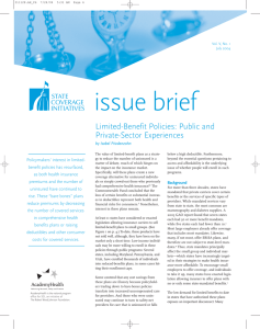 issue brief Limited-Benefit Policies: Public and Private-Sector Experiences by Isabel Friedenzohn