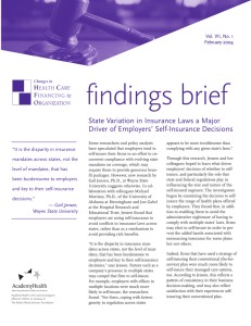 findings brief State Variation in Insurance Laws a Major September 2002