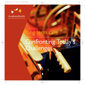 Confronting Today’s Challenges long-term care