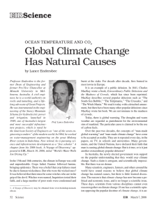 Global Climate Change Has Natural Causes Science EIR 