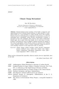 Climate Change Rexamined ESSAY J M. K