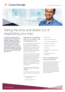 Taking the time and stress out of negotiating your loan