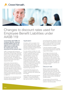 Application In accordance with AASB 119 Employee Benefits
