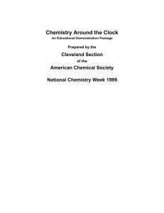 Chemistry Around the Clock Cleveland Section American Chemical Society National Chemistry Week 1999