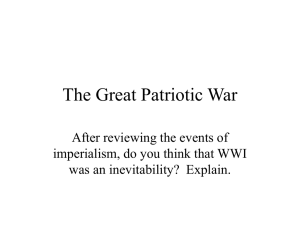 The Great Patriotic War After reviewing the events of