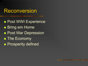 Reconversion Post WWI Experience Bring em Home Post War Depression