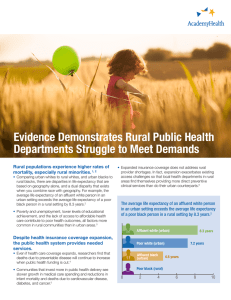 Evidence Demonstrates Rural Public Health Departments Struggle to Meet Demands