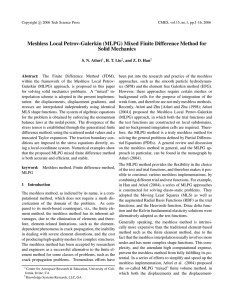 Meshless Local Petrov-Galerkin (MLPG) Mixed Finite Difference Method for Solid Mechanics