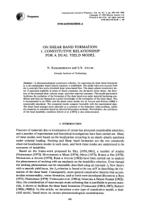 International Journal  of Plasticity,  Vol.  10, No. ... Copyright  ©  1994 Elsevier  Science  Ltd