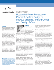 Research Informs Prospective Payment System Design to Improve Efficiency, Patient Choice