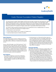 Cystic Fibrosis Foundation Patient Registry