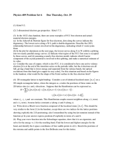 Physics 489 Problem Set 6 Due Thursday, Oct. 29