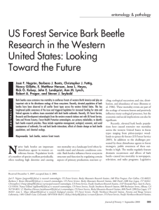 US Forest Service Bark Beetle Research in the Western United States: Looking