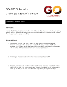GEAR/TCEA Robotics Challenge 4: Eyes of the Robot THE OBJECT: