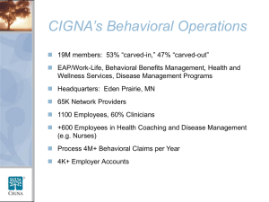 CIGNA’s Behavioral Operations