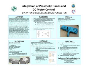 Integration of Prosthetic Hands and DC Motor Control