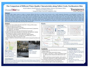 The Comparison of Different Water Quality Characteristics along Yellow Creek,...