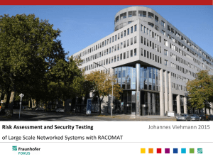 Risk Assessment and Security Testing  Johannes Viehmann 2015