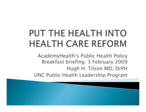 AcademyHealth’s Public Health Policy Breakfast briefing: 3 February 2009