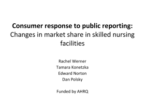 Consumer response to public reporting:   Changes in market share in skilled nursing  facilities 