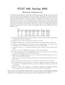 STAT 496, Spring 2005 Homework Assignment #4