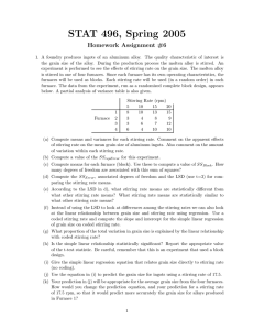 STAT 496, Spring 2005 Homework Assignment #6